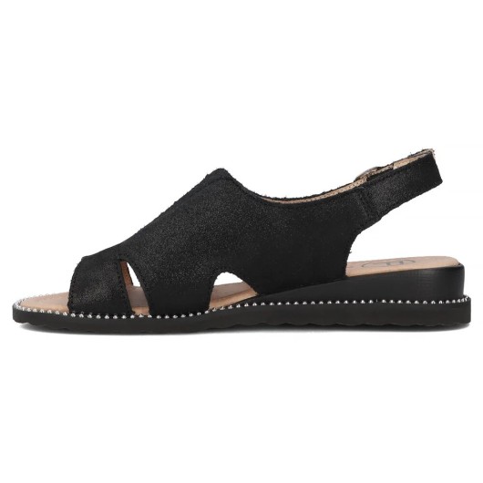 Skórzane sandały Filippo DS4470/25 BK czarne