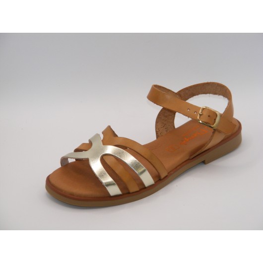 Brązowe skórzane sandały El Pimpi – hiszpańskie, płaskie i wygodne