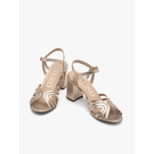 Sandałki wizytowe Ryłko 7NG26 platynowe – elegancja i komfort w jednym