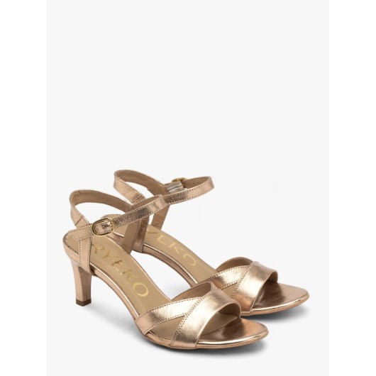 Ryłko 6TG53 – eleganckie sandałki damskie na szpilce ze skóry naturalnej