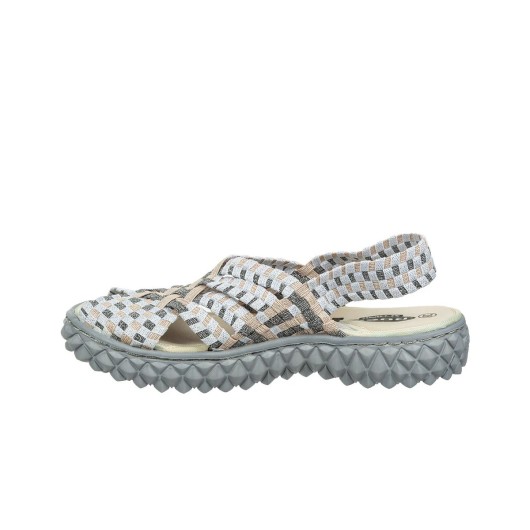 Sandały Rock Dakota Rose Platinum 032055, Szary, Materiał