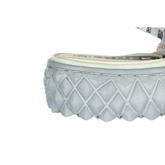 Sandały Rock Dakota Rose Platinum 032055, Szary, Materiał