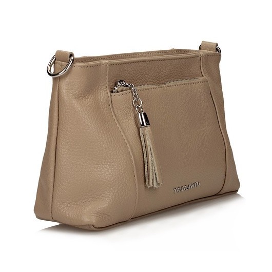 Torebka skórzana Toscanio G65 beżowa