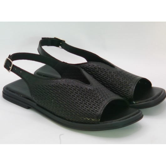 Sandały damskie Brodacz czarne skórzane – klasyka i komfort na lato