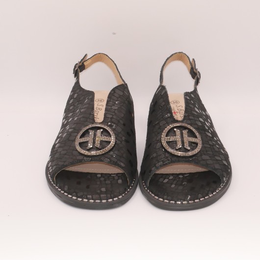 Sandałki Damskie Czarne Skórzane S Barski – Elegancja i Komfort na Lato