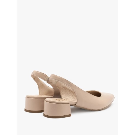 Beżowe czółenka z otwartą piętą Ryłko C3ES4 V 6NLF – Styl, komfort i lekkość na lato