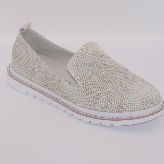 Skórzane Półbuty Tazani Złote - Elegancja i Komfort w Jednym