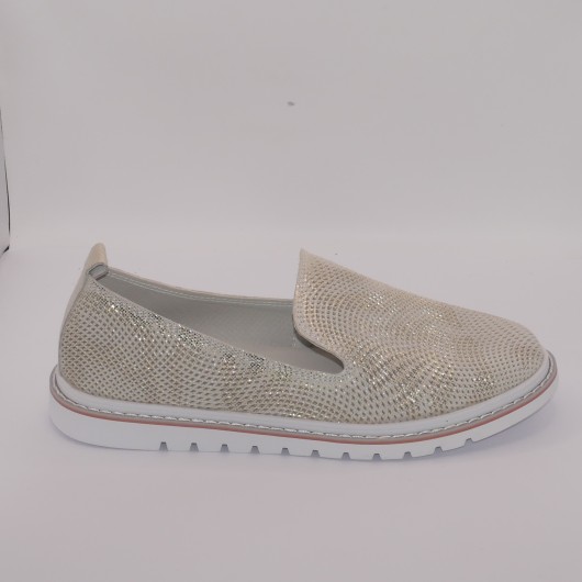 Skórzane Półbuty Tazani Złote - Elegancja i Komfort w Jednym