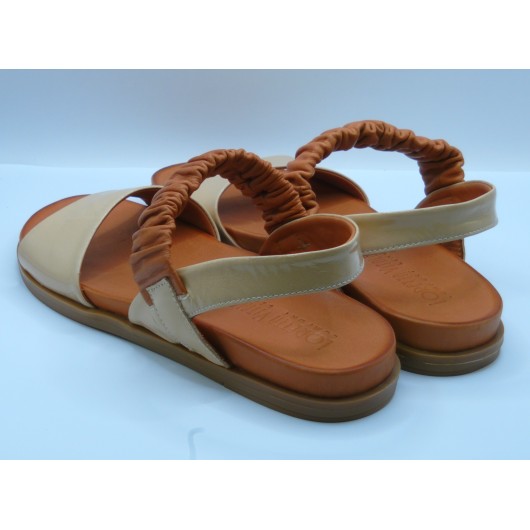 Loretta Vitale – Skórzane sandały na płaskim spodzie