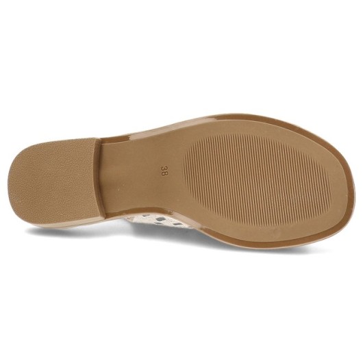 Sandałki skórzane S.Barski zlote