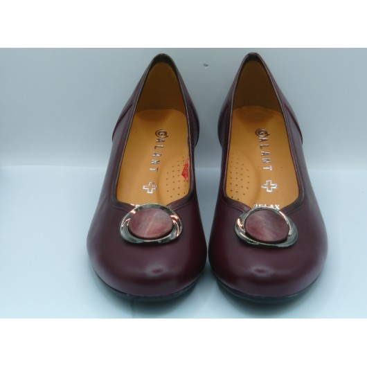 Czółenka GALANT 4010 bordowe skórzane – klasyka i komfort od polskiego producenta