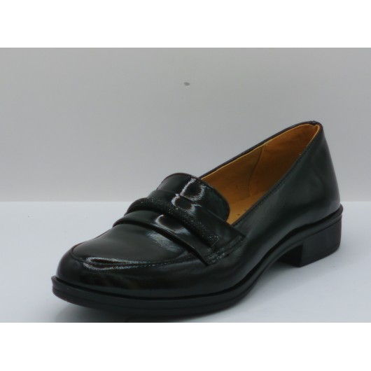 Brodacz – czarne mokasyny ze skóry naturalnej