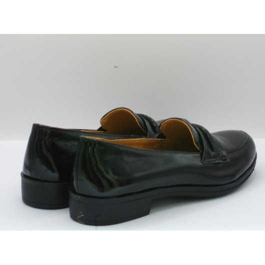 Brodacz – czarne mokasyny ze skóry naturalnej