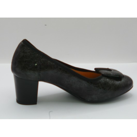 Czółenko skórzane Galant 3071 szare