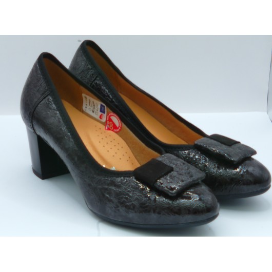 Czółenko skórzane Galant 3071 szare