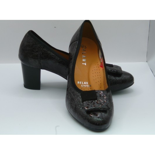 Czółenko skórzane Galant 3071 szare