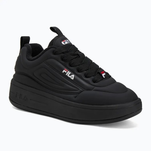 Czarne  sneakersy damskie Fila superbubble