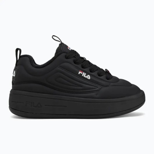 Czarne  sneakersy damskie Fila superbubble