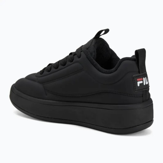 Czarne  sneakersy damskie Fila superbubble