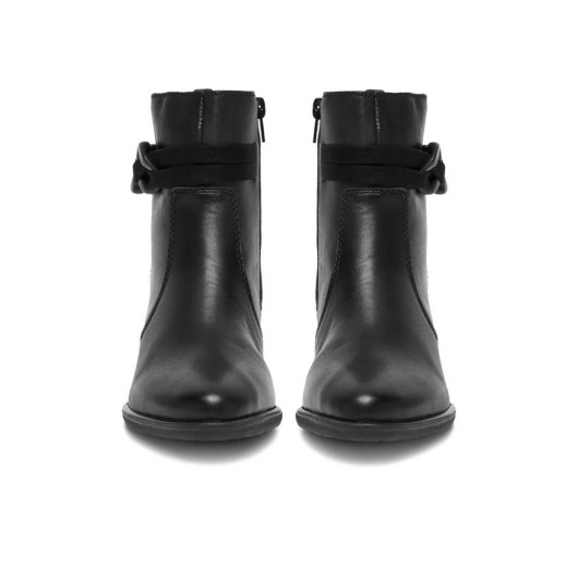 Botki skórzane damskie Rieker Y066-00 czarne