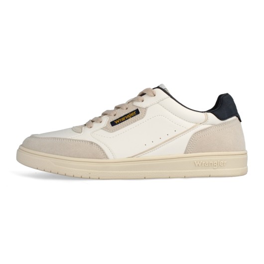 Buty męskie Wrangler – sneakersy casualowe beżowo-kremowe