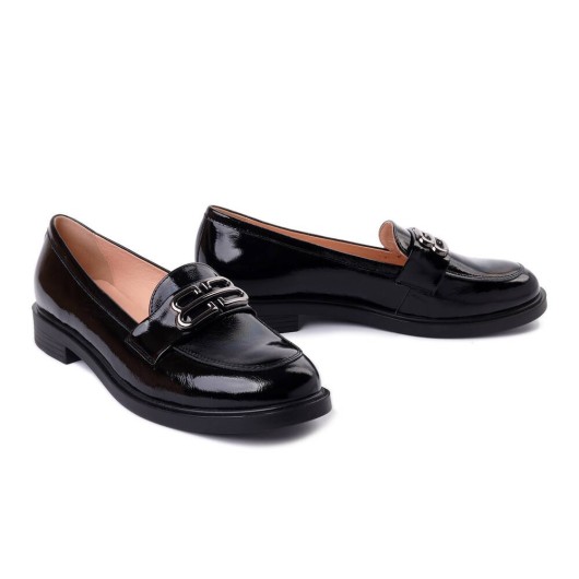 Półbuty skórzane czarne Bioeco by Arka