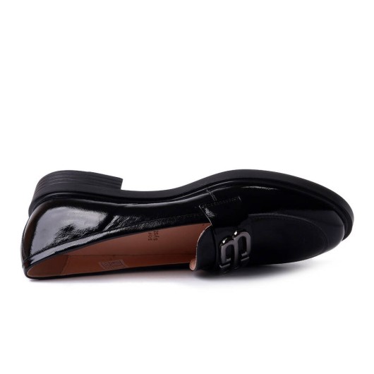 Półbuty skórzane czarne Bioeco by Arka