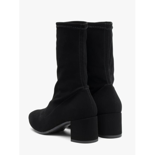 Ryłko czarne botki skarpetowe z elastyczną cholewką