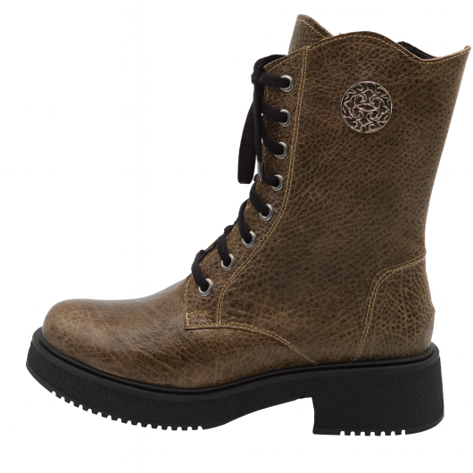 Workery długie skórzane Jaromin w kolorze ciemnej zieleni – modne, wygodne i solidne buty na co dzień i wyjątkowe okazje.