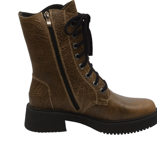 Workery długie skórzane Jaromin w kolorze ciemnej zieleni – modne, wygodne i solidne buty na co dzień i wyjątkowe okazje.