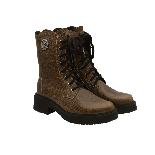 Workery długie skórzane Jaromin w kolorze ciemnej zieleni – modne, wygodne i solidne buty na co dzień i wyjątkowe okazje.