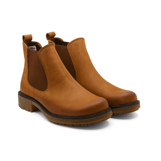 Sztyblety Brodacz – skórzane brąz nubuk | Damskie botki