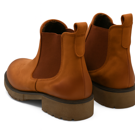 Sztyblety Brodacz – skórzane brąz nubuk | Damskie botki