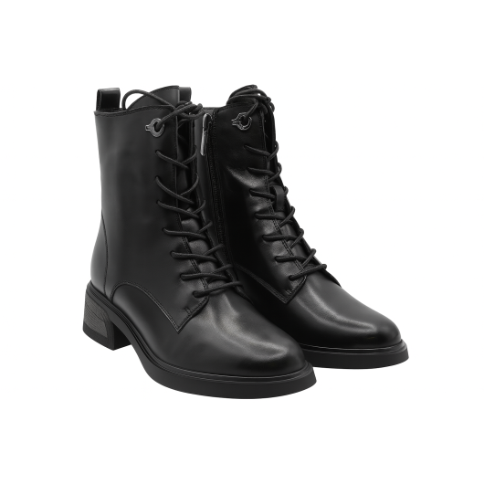 Trzewiki damskie skórzane Loretta Vitale – czarne, eleganckie, wygodne