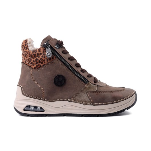 Rieker 44565-25 – brązowe trzewiki damskie