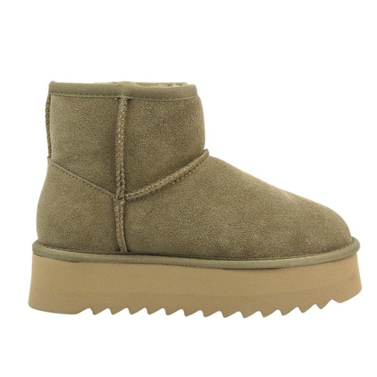 Śniegowce Skórzane Damskie Na Platformie Sokolski Z24-531