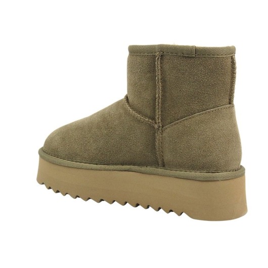 Śniegowce Skórzane Damskie Na Platformie Sokolski Z24-531