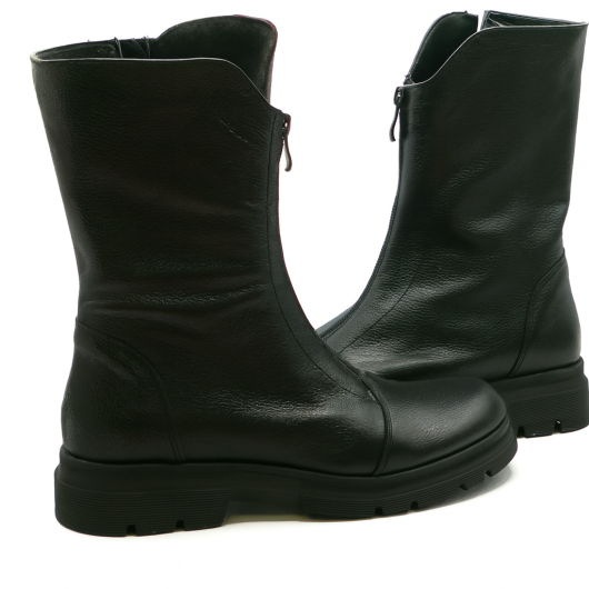 Workery skórzane Brodacz 7678 czarne