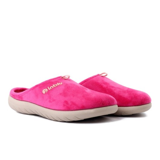 Kapcie damskie INBLU ET-37-005 ciemny róż – wygodne i ciepłe domowe obuwie