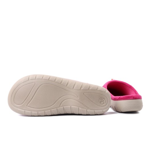 Kapcie damskie INBLU ET-37-005 ciemny róż – wygodne i ciepłe domowe obuwie