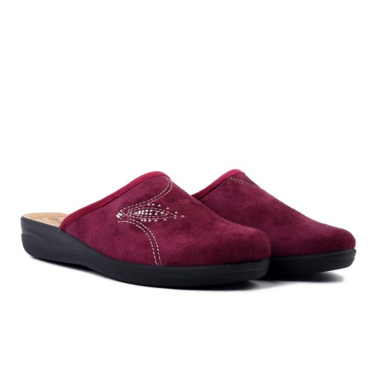 Inblu CF-48-066 śliwkowe kapcie damskie – wygodne pantofle domowe