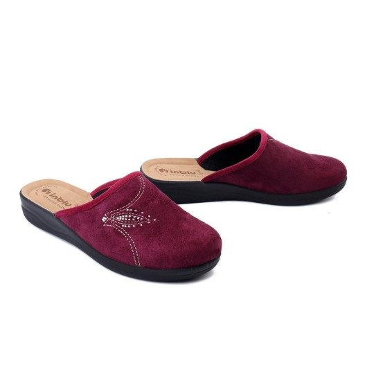 Inblu CF-48-066 śliwkowe kapcie damskie – wygodne pantofle domowe