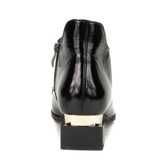 Skórzane lakierowane botki Bioeco by Arka