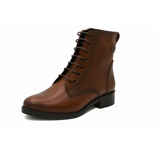 Brązowe skórzane botki damskie T. Sokolski Z25-348 – klasyka i komfort