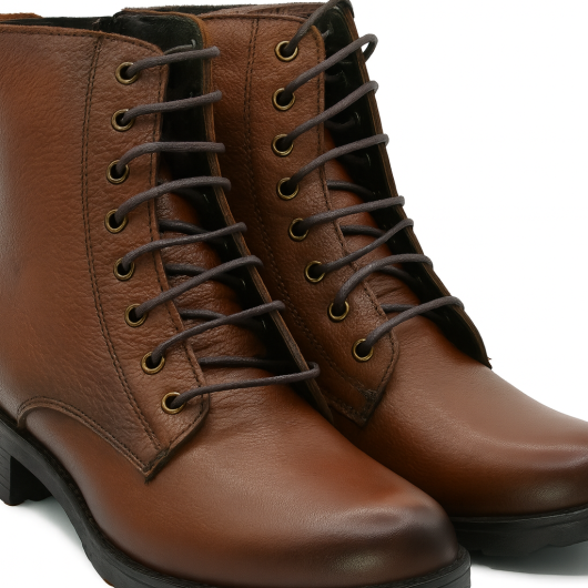 Brązowe skórzane botki damskie T. Sokolski Z25-348 – klasyka i komfort