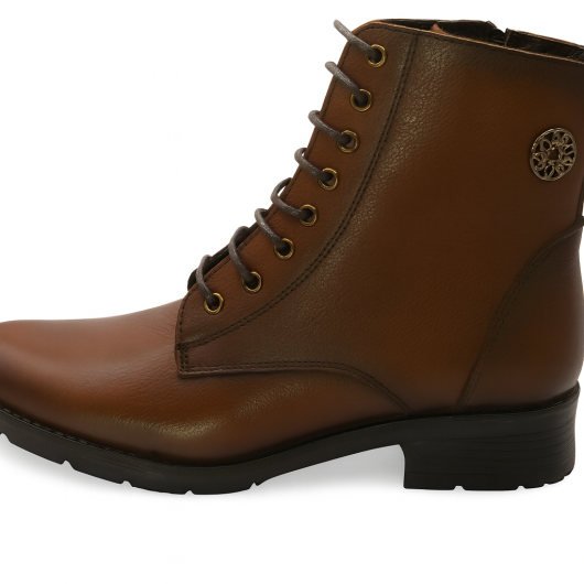 Brązowe skórzane botki damskie T. Sokolski Z25-348 – klasyka i komfort