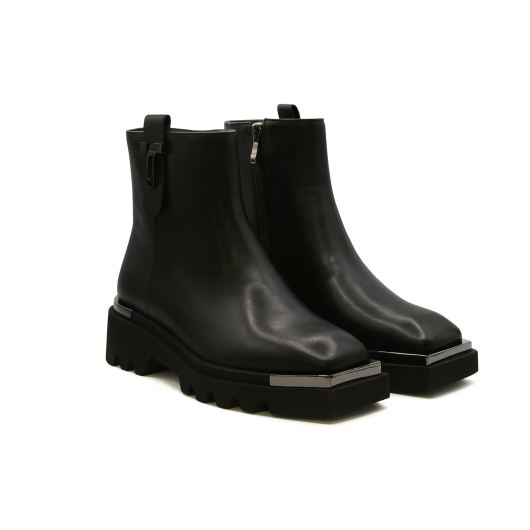Skórzane botki Tazani z kwadratowym noskiem – elegancja i nowoczesny design