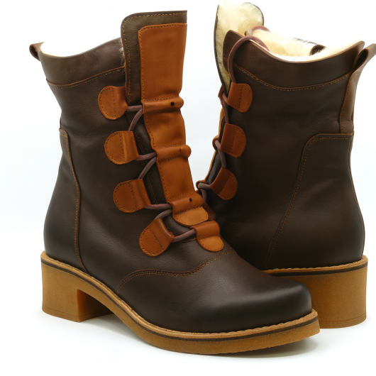 Botek damski But-Bal – skórzany, ocieplany, komfortowy