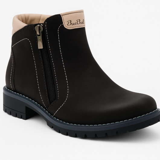 Botek skórzany But-Bal na dwa zamki