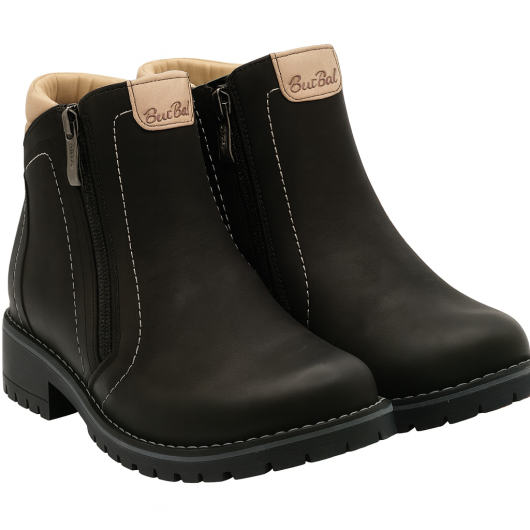 Botek skórzany But-Bal na dwa zamki